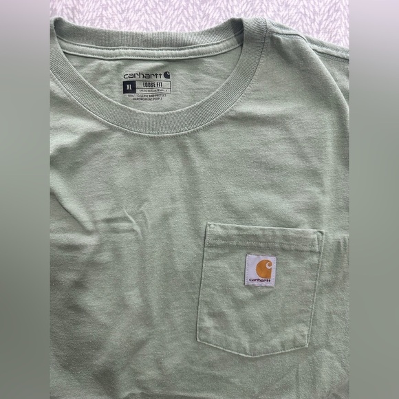 Carhartt Men's Sage Green Short Sleeve Tee - Picture 2 of 3